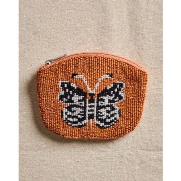 Free People Mariposa Butterfly Beaded Wallet - Picture 1 of 4